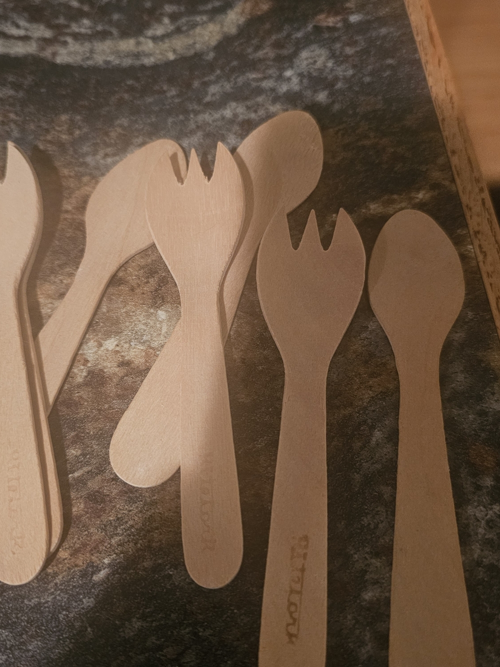 Wooden Spork Cutlery Set - Natural Wood